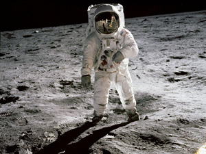 Edwin 'Buzz' Aldrin on the surface of the moon. Photographed by Neil Armstrong during the Apollo 11 lunar mission. Edwin 'Buzz' Aldrin on the surface of the moon. Photographed by Neil Armstrong during the Apollo 11 lunar mission.