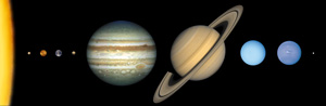 Our Solar System to Scale